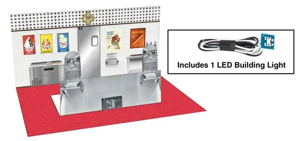 Walthers Spaces - Interior Lighting And Detail Insert -- Vintage Dairy Queen   (933-4701) 1