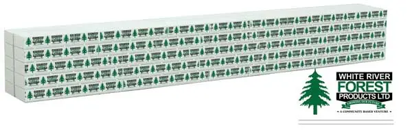Wrapped Lumber Load For Walthersmainline 72' Centerbeam Flatcar -- White River (949-3168) 1