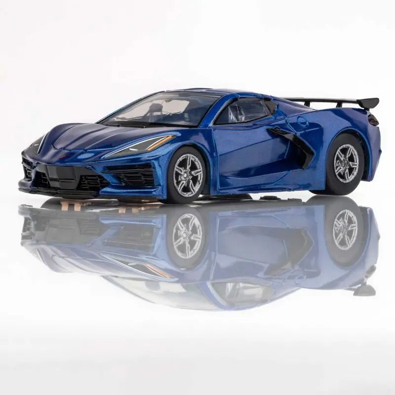 Ho Chevy Corvette C8 Mega G+ Slot Car, Metallic Riptide Blue   (Afx22094) 1