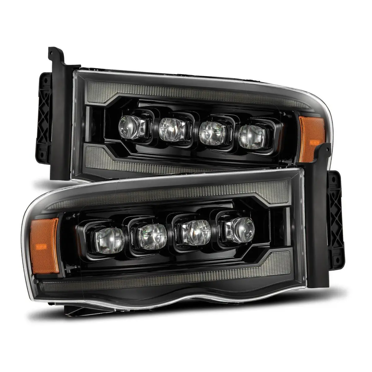 Alpha Rex 02-05 Dodge Ram Nova-Series Led Projector Headlights Alpha-Black 1