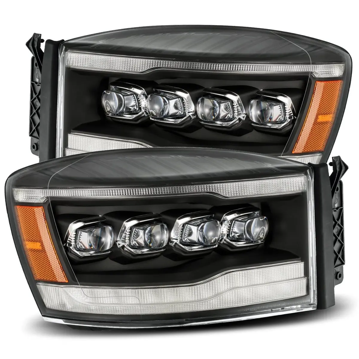 Alpha Rex 06-08 Dodge Ram Nova-Series Led Projector Headlights Black 1