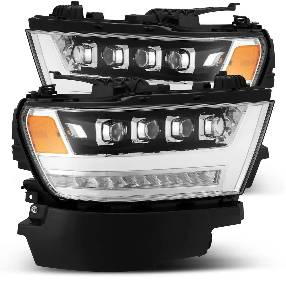 Alpha Rex 19-22 Ram 1500 Nova-Series Led Projector Headlights Chrome 1