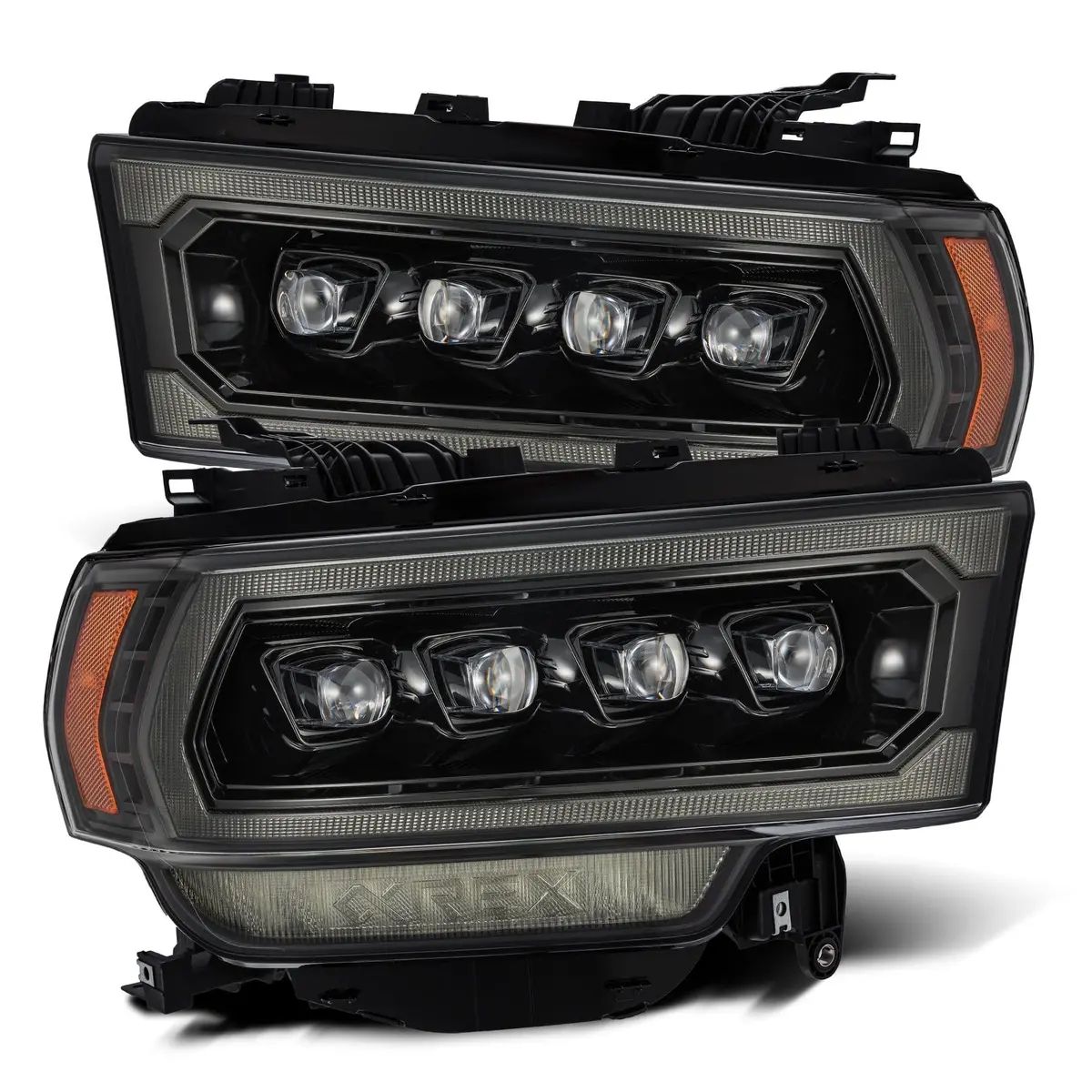 Alpha Rex 19-22 Ram 2500/3500/4500/5500 Nova-Series Led Projector Headlights Alpha-Black 1