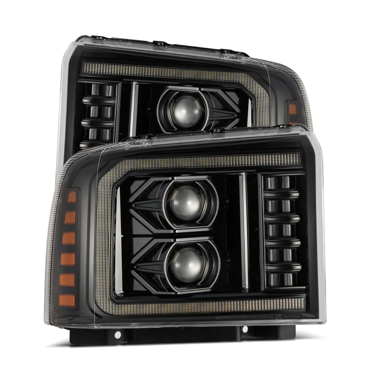 Alpha Rex 05-07 Ford Super Duty Luxx-Series Led Projector Headlights Alpha-Black 1