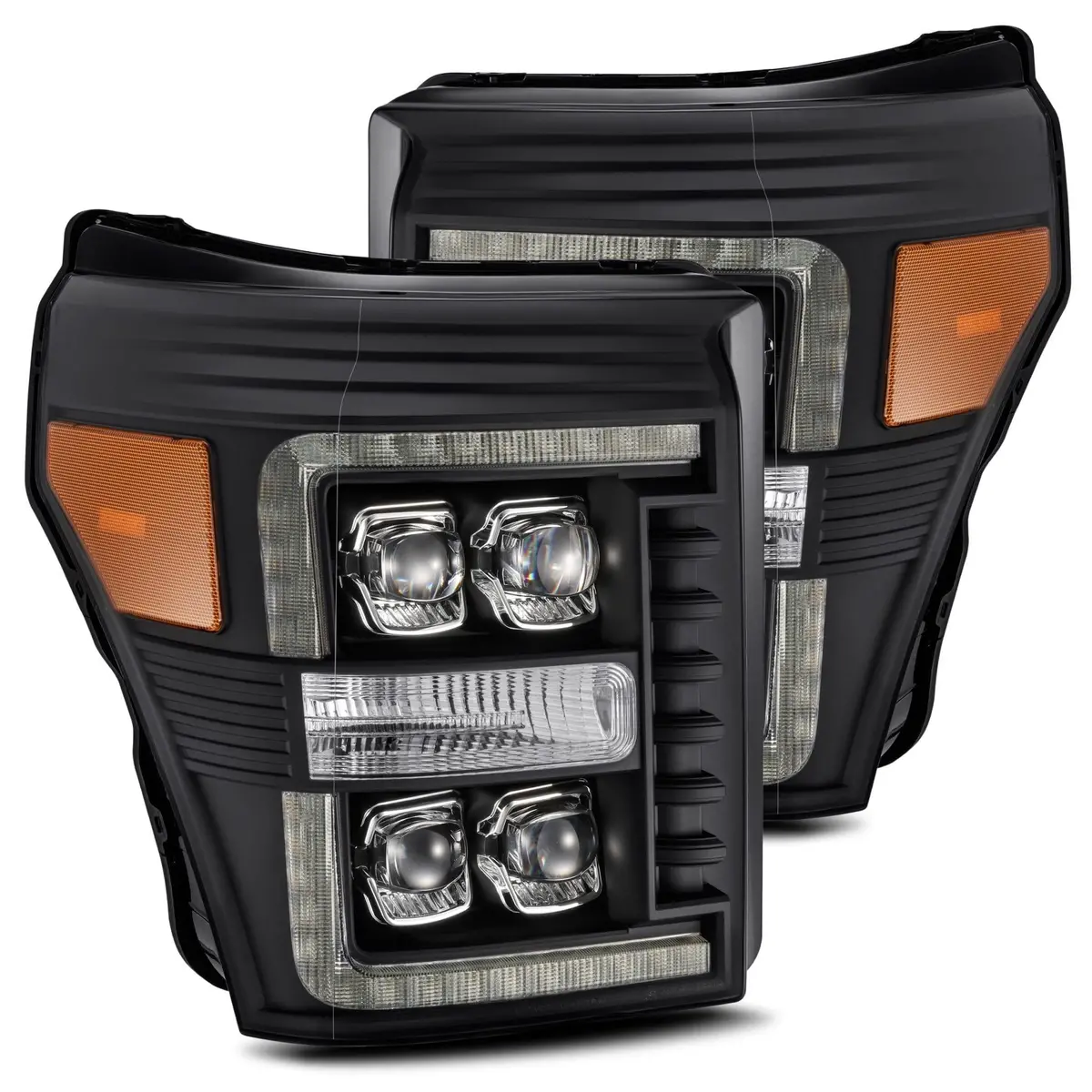 Alpha Rex 11-16 Ford Super Duty Nova-Series Led Projector Headlights Black 1