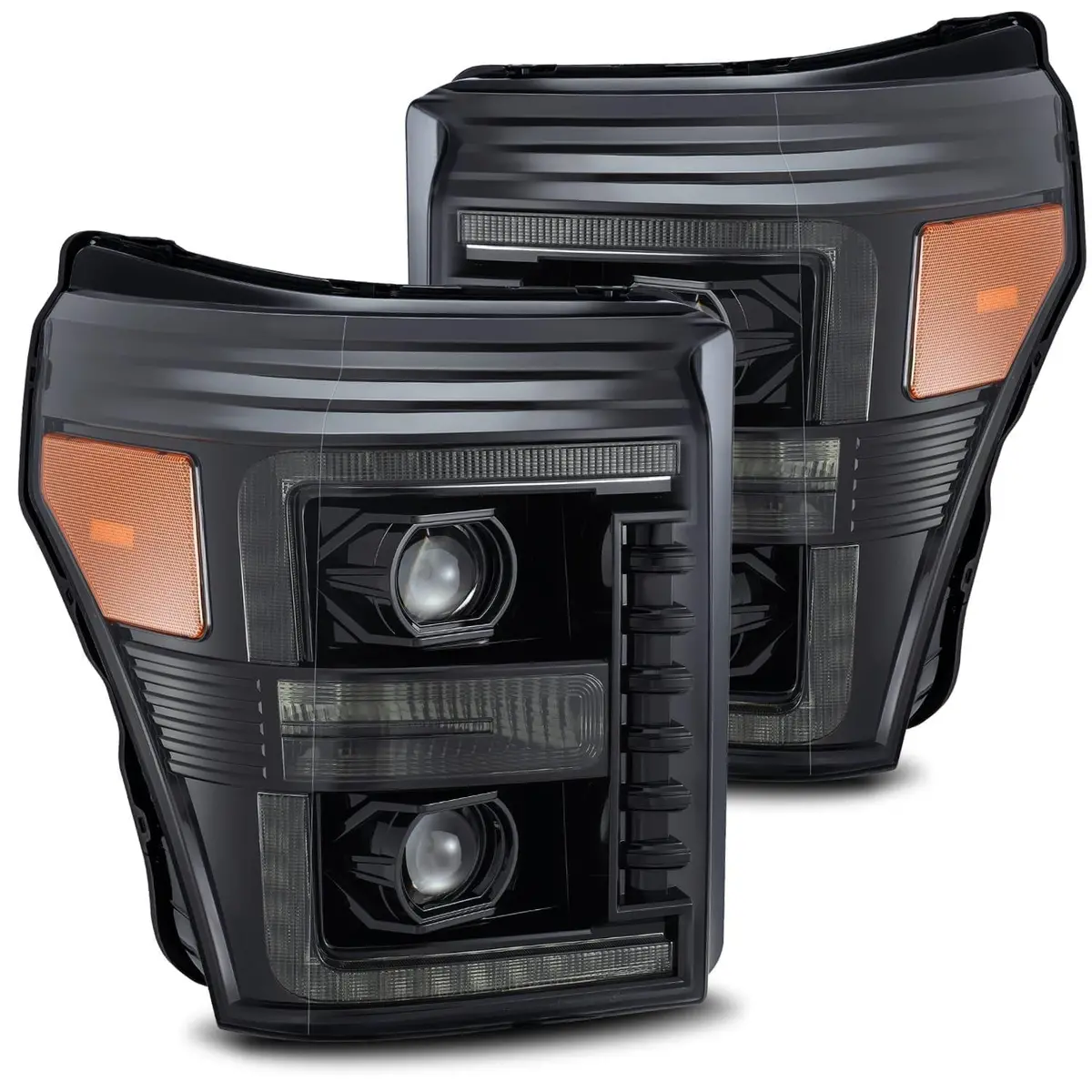 Alpha Rex 11-16 Ford Super Duty Luxx-Series Led Projector Headlights Alpha-Black 1