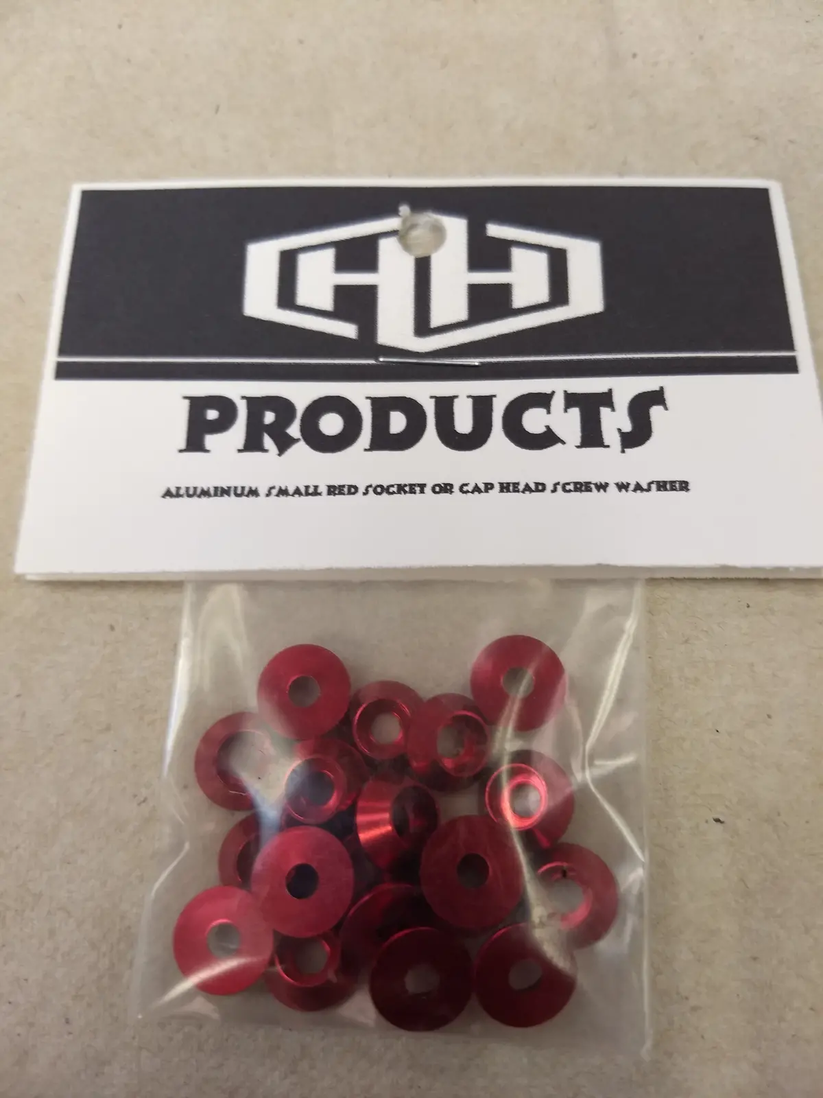 Hamilton Hobbies Aluminum Small Red Washers 3Mm  (4)   (Ham5433-Red) 1
