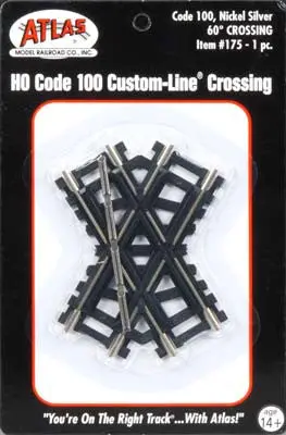 Atlas Code 100 60 Degree Crossing Cl Nickel Silver Ho (Atl175) 1