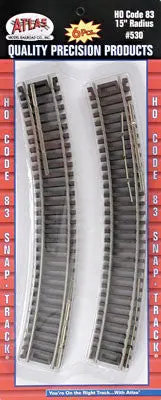 Atlas Code 83 15" Radius Track Section (6) Ho (Atl530) 1