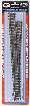 Atlas Ho Code 83 #8 Custom-Line Rh Turnout  (Atl566) 1
