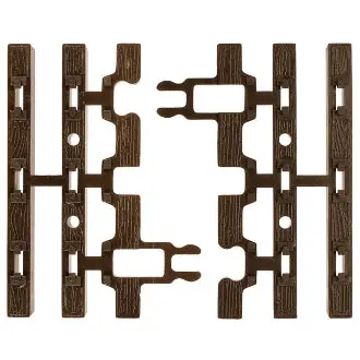 Atlas 3 Tie Snap Clips With Simulated Wood Ties  (Ato6057) 1