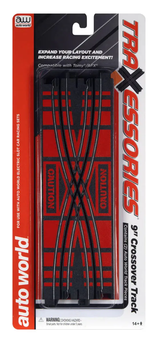 Auto World  Ho 9"Crossover Track (2Pk) (Awdtrx103) 1