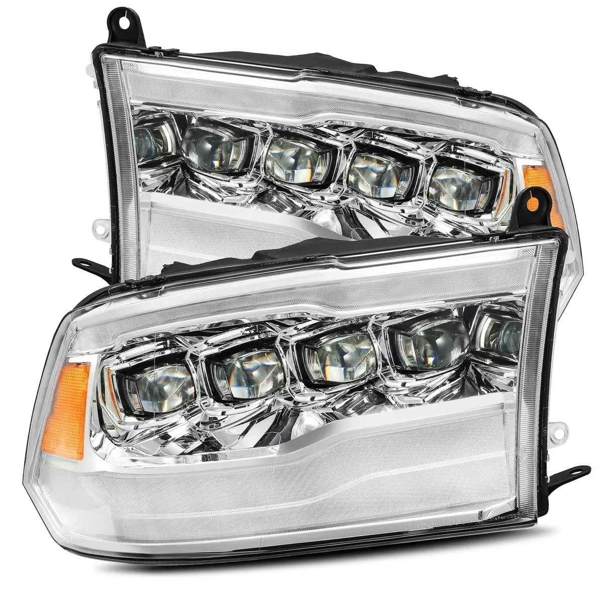 Alpha Rex 09-18 Ram Truck Nova-Series Led Projector Headlights Chrome 1