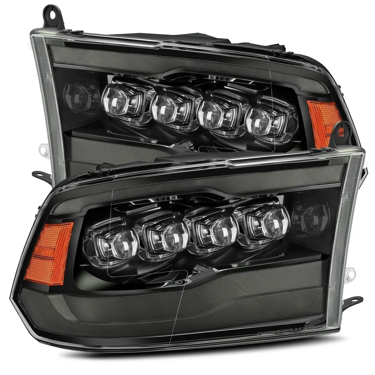 Alpha Rex 09-18 Ram Truck Nova-Series Led Projector Headlights Alpha-Black 1