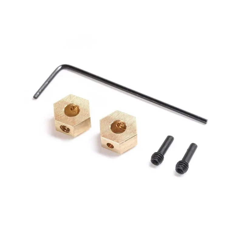 Axial Hex Hub, Brass (2): Scx24, Ax24 (Axi302002) 1