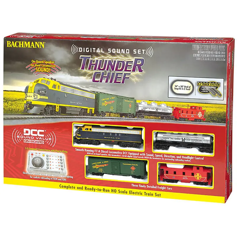 Bachmann Ho Thunder Chief Train Set With Ez Command Sound   (Bac00826) 1