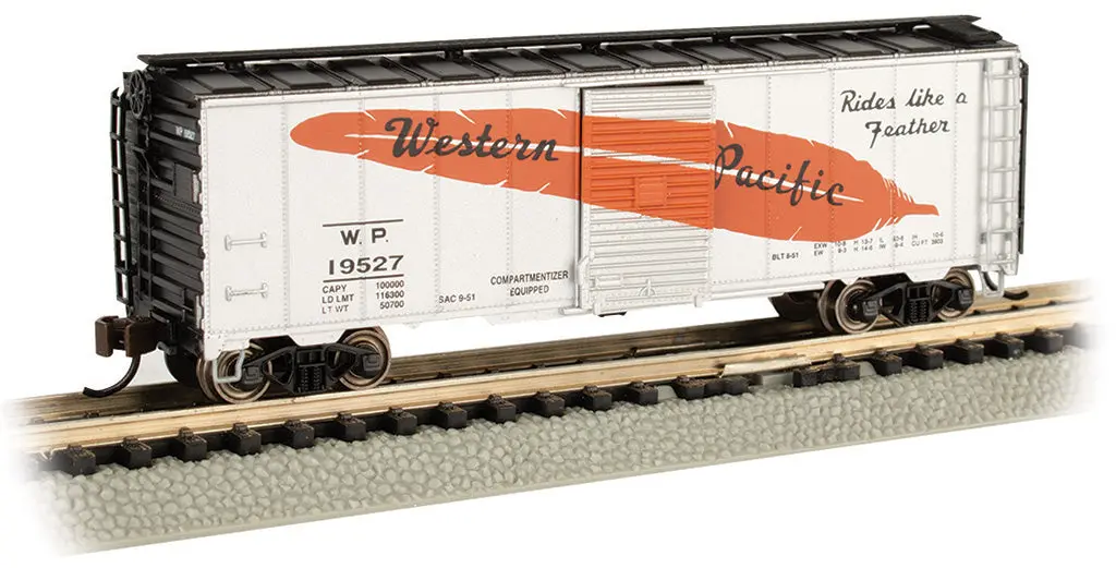 Bachmann Trains Western Pacific™ - Feather Car - Aar 40' Steel Box Car  (Bac17062) 1