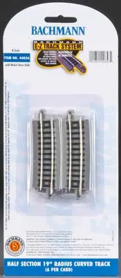 Bachmann E-Z Half Section 19" Radius Curve Ns N (6) (Bac44856) 1