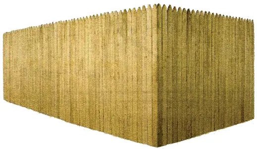 Stockade Fencing; 88 Scale Feet O Scale (Bra706) 1