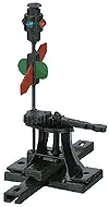 Caboose High-Level Switch Stand - Kit -- Sprung .190" Travel W/Selectable End Fittings, Paintable Lantern & Targets   (Cab204) 1