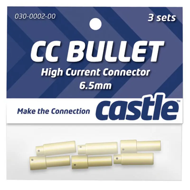 Castle Creation High Current Connector: 6.5Mm Bullet Set (3)   (Cseccbul653) 1