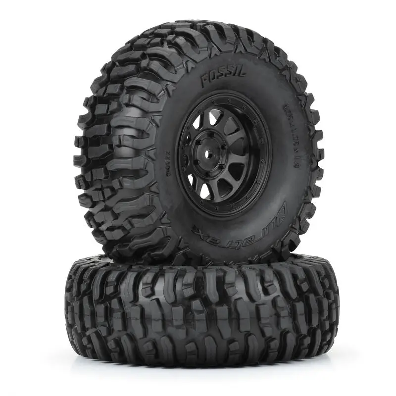 Duratrax 1/10 Fossil Font/Rear 1.9" Crawler Tires Mtd 12Mm Black Kodiak (2)   (Dtx407710) 1