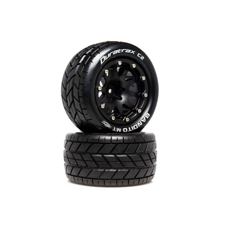 Duratrax Bandito Mt Belted 2.8" 2Wd Mounted Rear Tires, .5 Offset, Black (2)  (Dtxc5516) 1