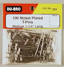 Dubro T-Pins 1-1/4" (100) (Dub253) 1