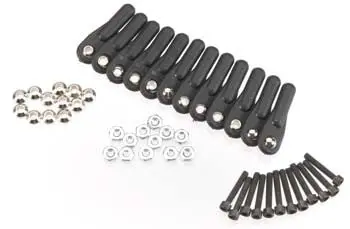Dubro Swivel Ball Link 2-56 W/Hardware Black (12) (Dub860) 1