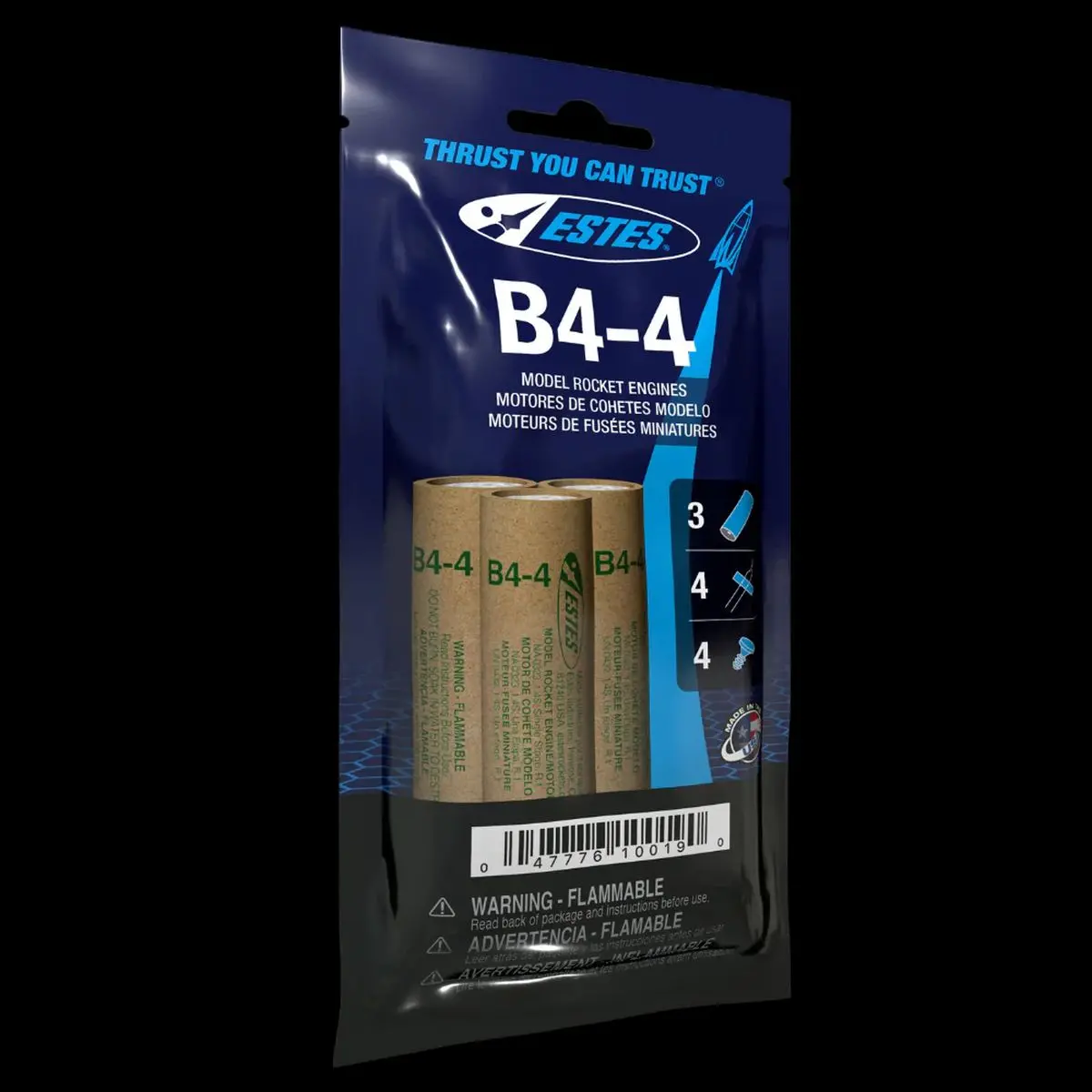 Estes Rockets B4-4 Engines/3Pk Was 1602   (Est10019) 1
