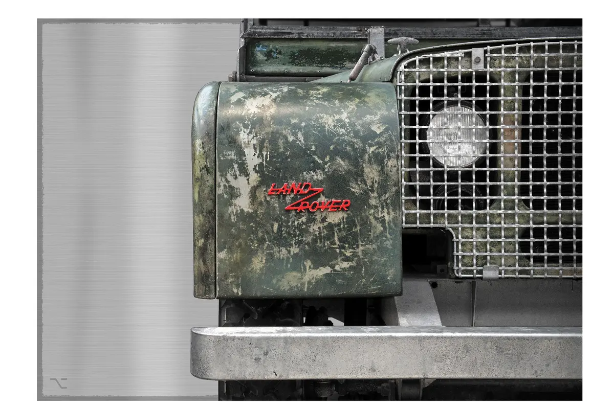 Land Rover Series 1 Snx 910 - 60Cm Half Tone Flat Bed Print - Front Wing 1
