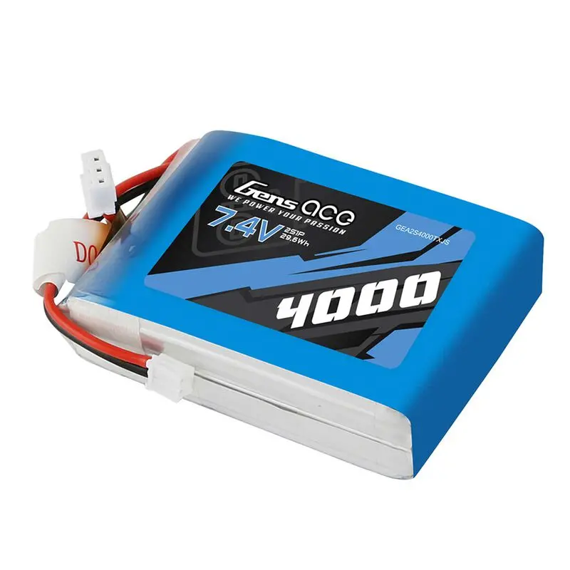 Gens Ace 2S Lipo Transmitter Battery (7.4V/4000Mah) (Dx7, Dx7s, Dx8 & Dx9) W/Jst-Ehr Connector    (Gea2s4000txjs) 1