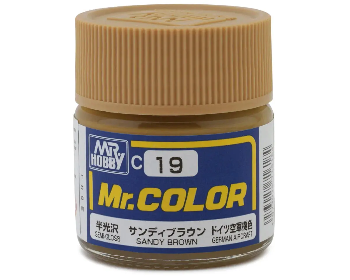 Mr. Hobby C19 Semi-Gloss Sandy Brown Acrylic Hobby Paint (10Ml)   (Guzc019) 1