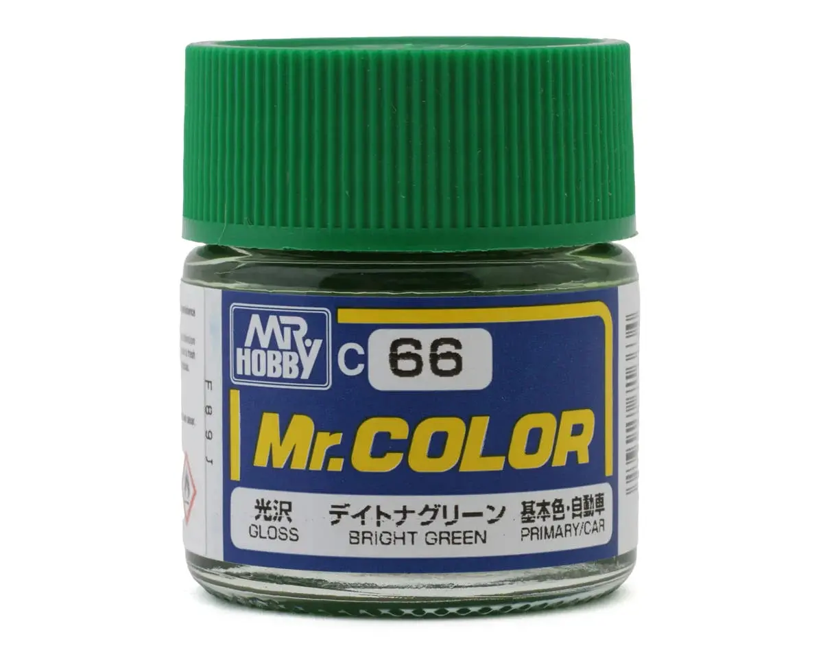 Mr. Hobby C66 Gloss Bright Green Acrylic Hobby Paint (10Ml)   (Guzc066) 1