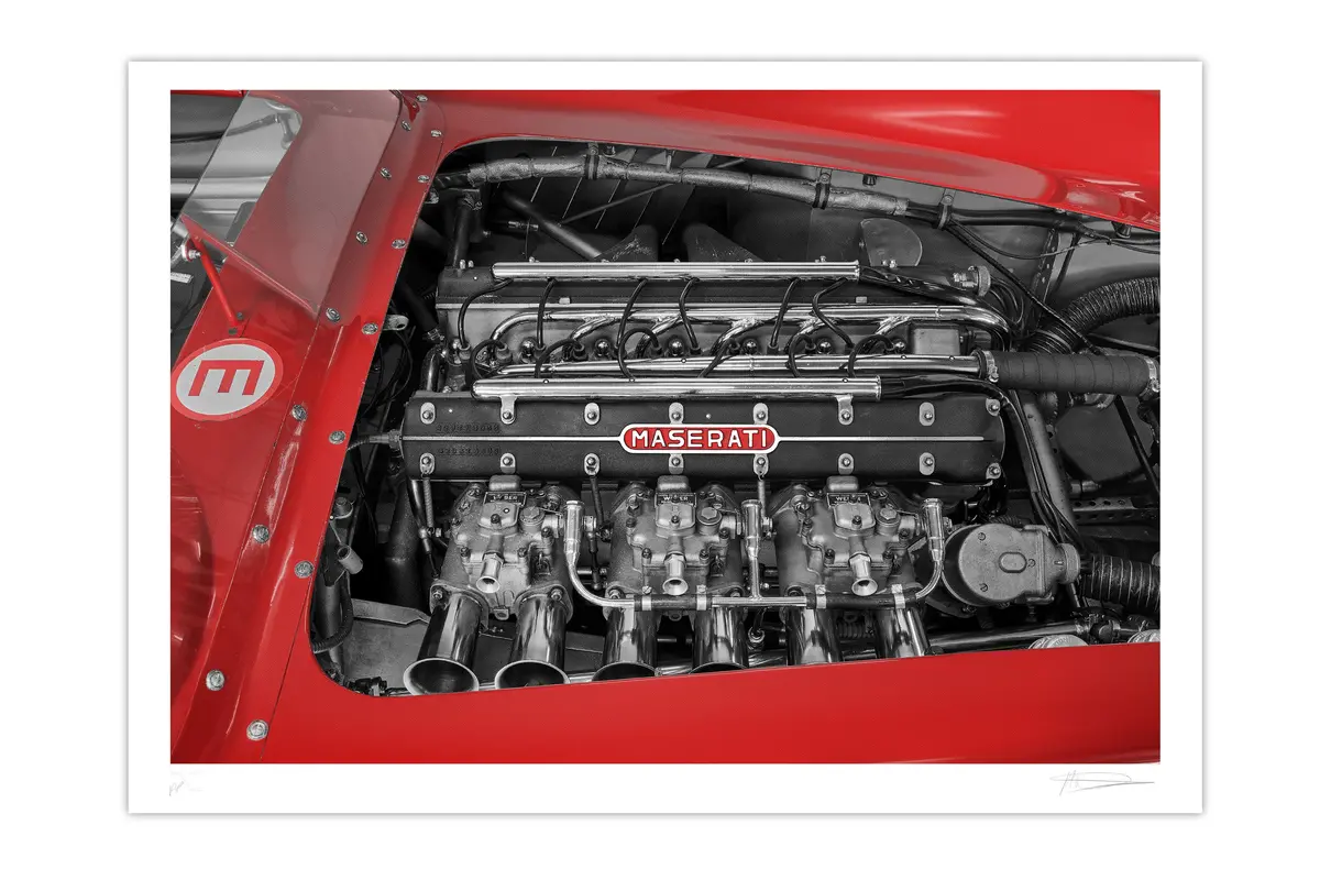Maserati 300S Engine Bay - Alan Thornton - Art Screen Print 1