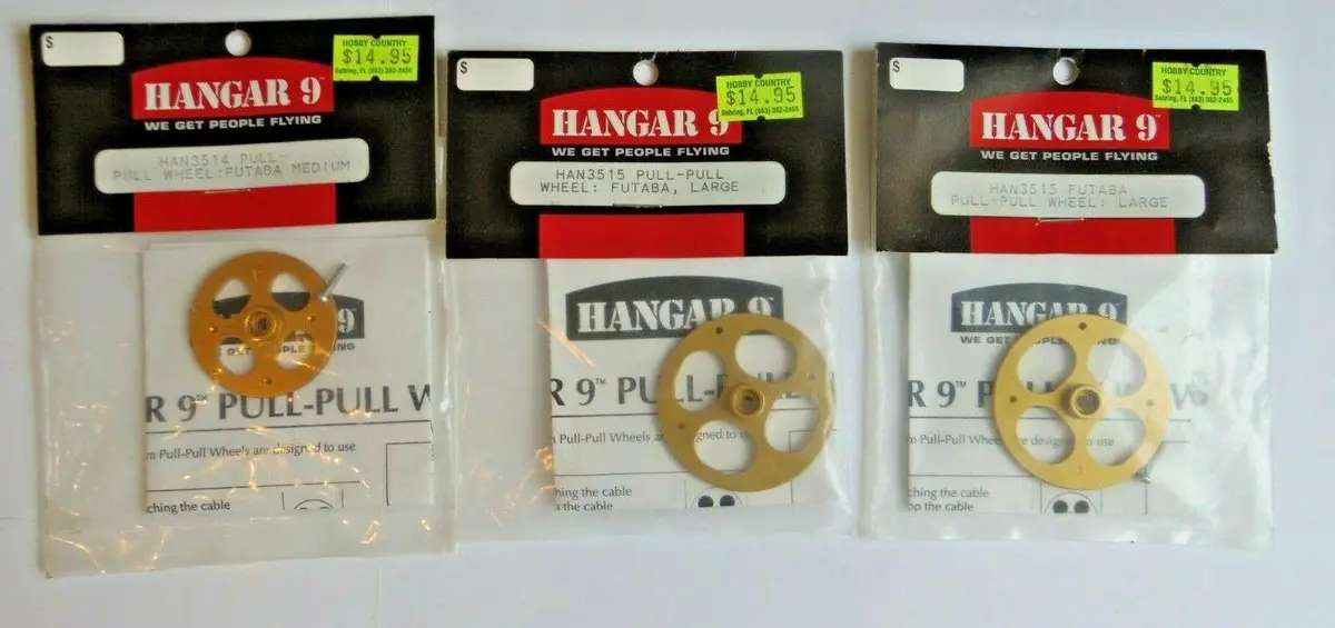 Hangar 9 Pull-Pull Wheel: Futaba, Medium   (Han3514) 1