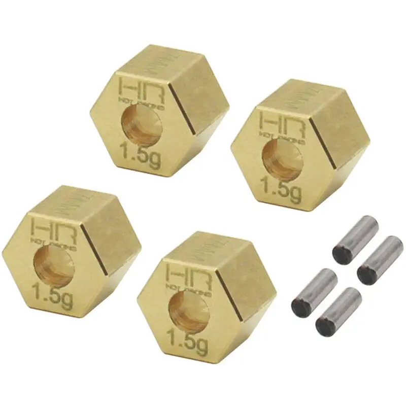 Hot Racing Brass Stock Wheels Hub +1.5Mm Wide 7Mm Hex: Traxxas Trx4-18  (Hratrxm10h15) 1