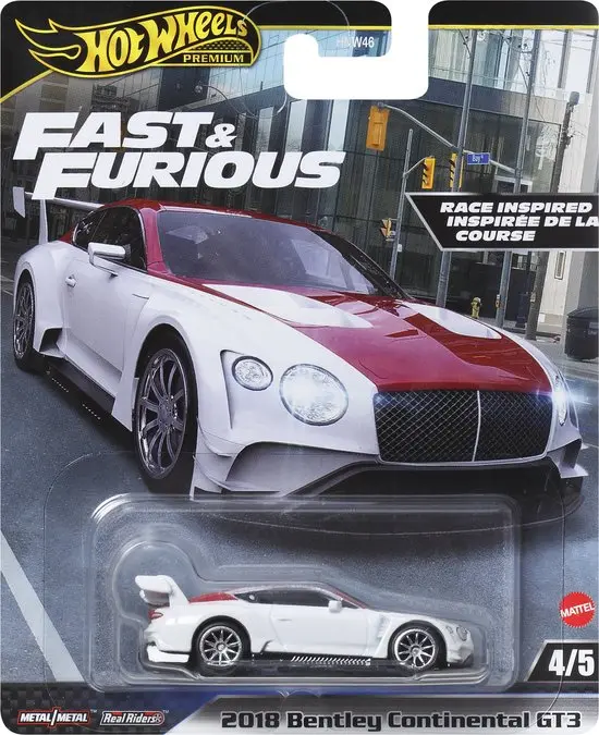 Hot Wheels Premium Fast & Furious 2018 Bentley Continental Gt3   (Hvr63) 1