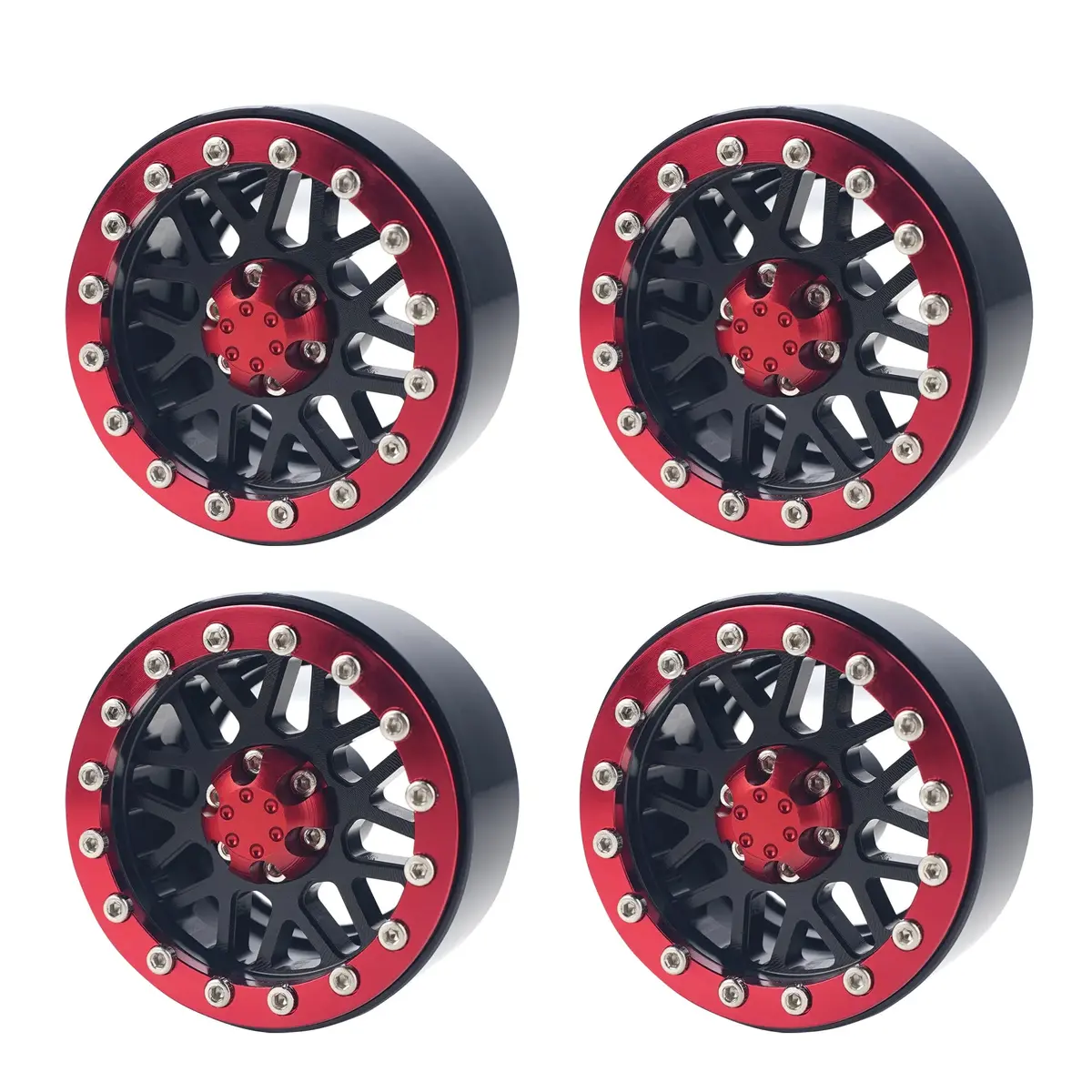 4 Pcs 1.9 Inch Bead-Loc Wheels Aluminum 1