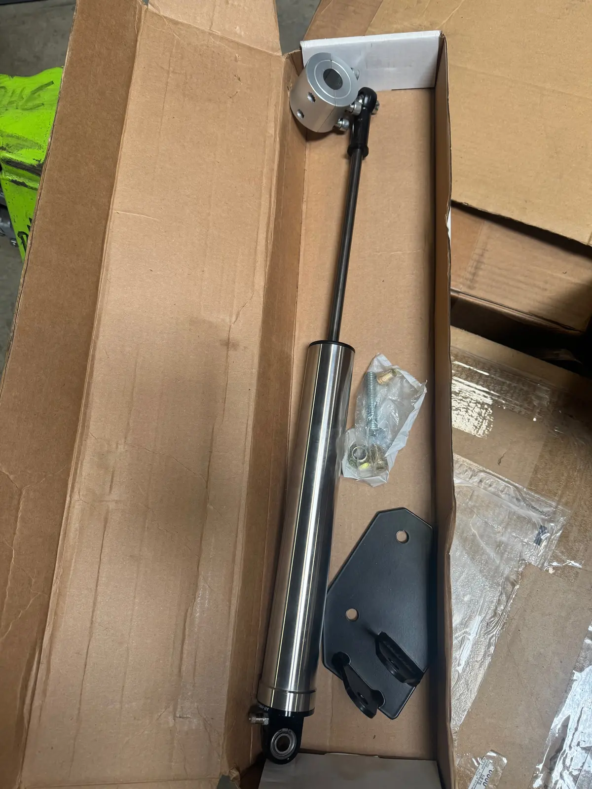 [Open Box] Carli Suspension 2014-2018 Dodge Ram Stainless High Mount Steering Stabilizer 1