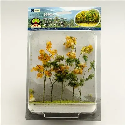 Jtt Woods Edge Trees Fall Mixed, 4" To 5.5", O-Scale, 5/Pk   (Jtt95624) 1