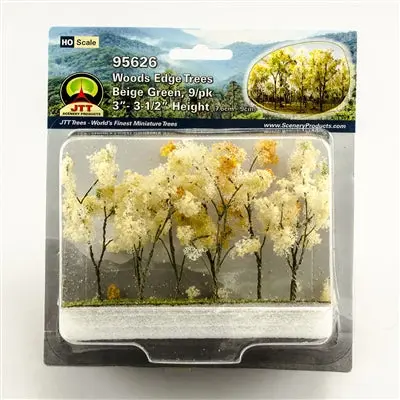 Jtt Woods Edge Trees Beige Green, 3" To 3.5", Ho-Scale, 9/Pk   (Jjt95626) 1
