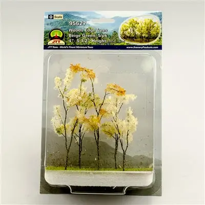 Jtt Woods Edge Trees Beige Green, 4" To 5.5", O-Scale, 5/Pk   (Jtt95627) 1