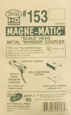 Kadee Scale Head Short 1/4"(Kad153) 1