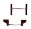 Kadee End Grab Irons Black (8) (Kad2254) 1