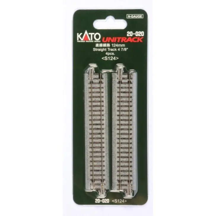 Kato Usa N 124Mm (4 7/8″) Straight Track [4 Pcs]  (Kat20020) 1