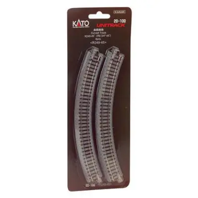 Kato Usa N 249Mm 9-3/4 Radius Curve 45-Degre    (Kat20100) 1