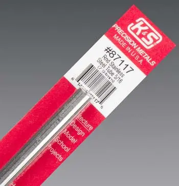 K+S Round Stainless Steel Tube 5/16X.028" (K+S87117) 1