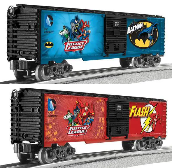 Lionel Batman/Flash Justice League Boxcar 2-Pack  (Lnl682683) 1