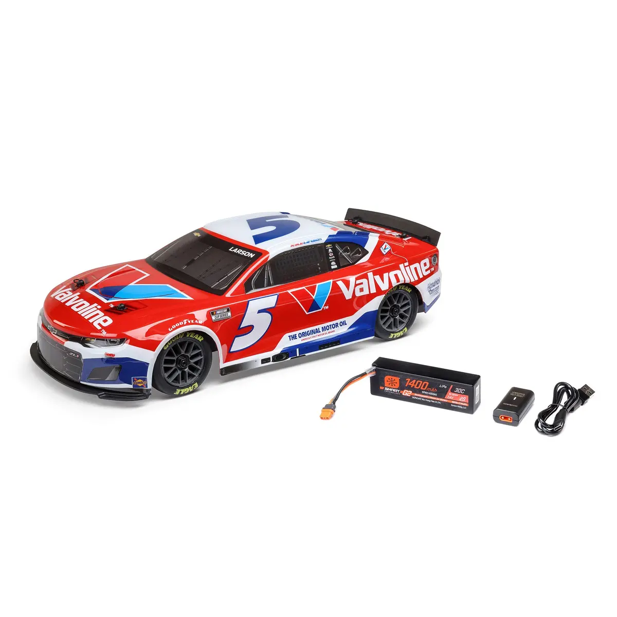 Losi 1/12 Nascar #5 Chevy Camaro Zl1 1/12 2S Awd Rtr On-Road Car (Kyle Larson) W/2.4Ghz Transmitter, Battery, & Charger   (Los1122505) 1